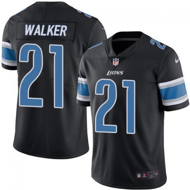 Men Detroit Lions #21 Tracy Walker III Nike Black Rush Limited NFL Jersey